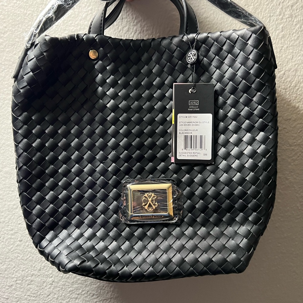 CHRISTIAN LACROIX Women's Black Liza Woven Shoulder Bag